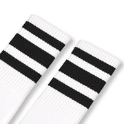 White w/ black stripes