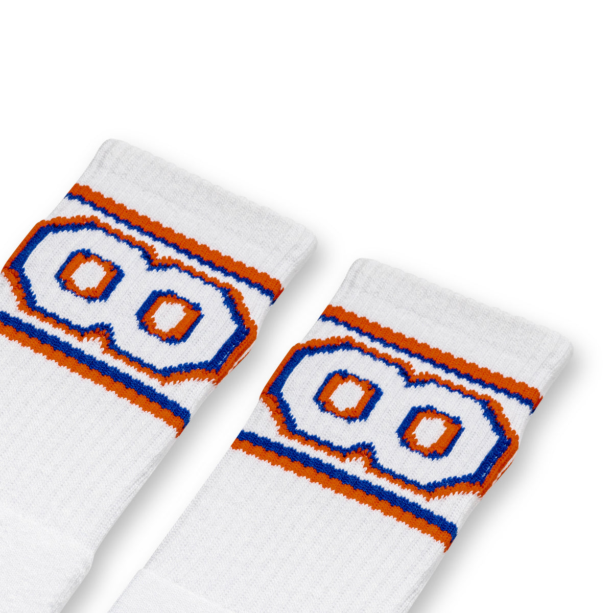 Socks with "8" on the ankle
