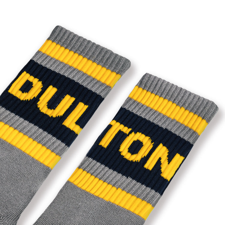 pair of great socks with the words DULTON on the ankle
