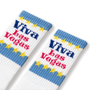 Extra Point Viva Las Vegas socks from 45 degree angle. Made in USA.