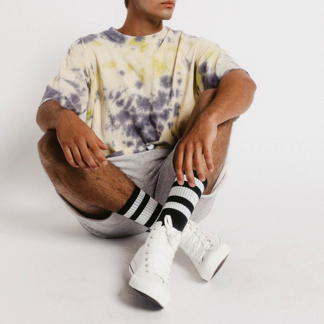 Black w/ white stripes